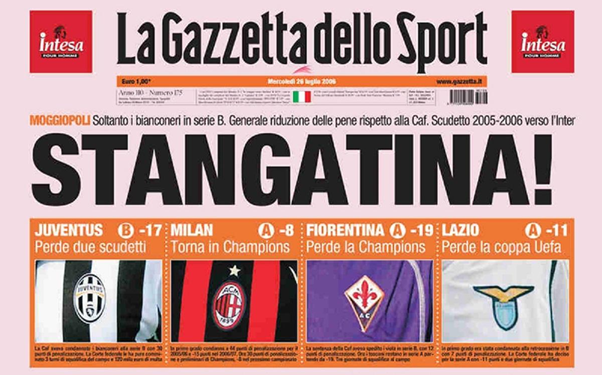Calciopoli skandal sepakbola Italia